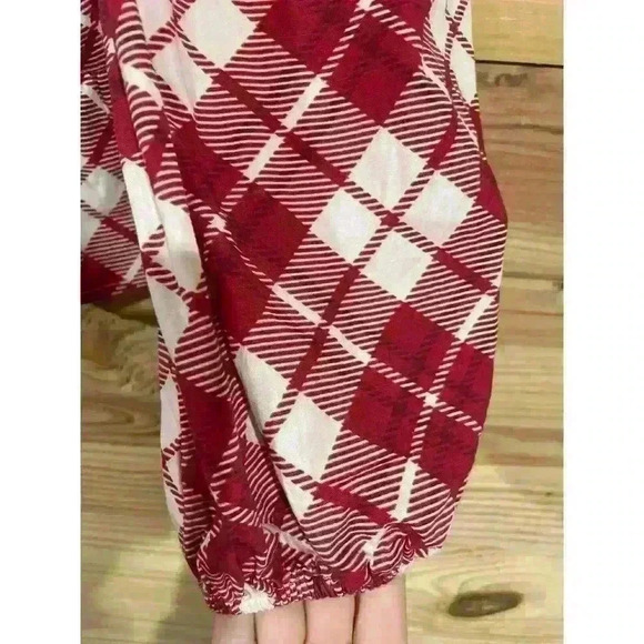 Rahi Red/White Plaid Blossom Top, M - Picture 6 of 12